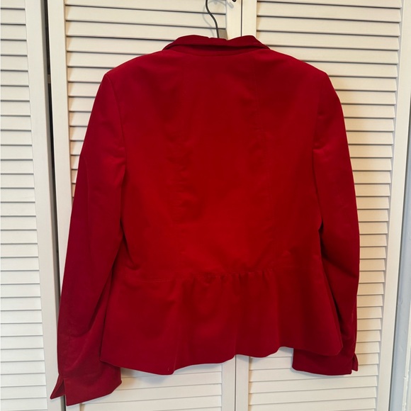 Talbots Red Velveteen blazer. Size 14 - Picture 2 of 7